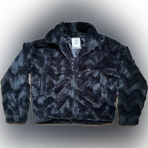 Urban Outfitters Black Faux Fur Coat - Size S